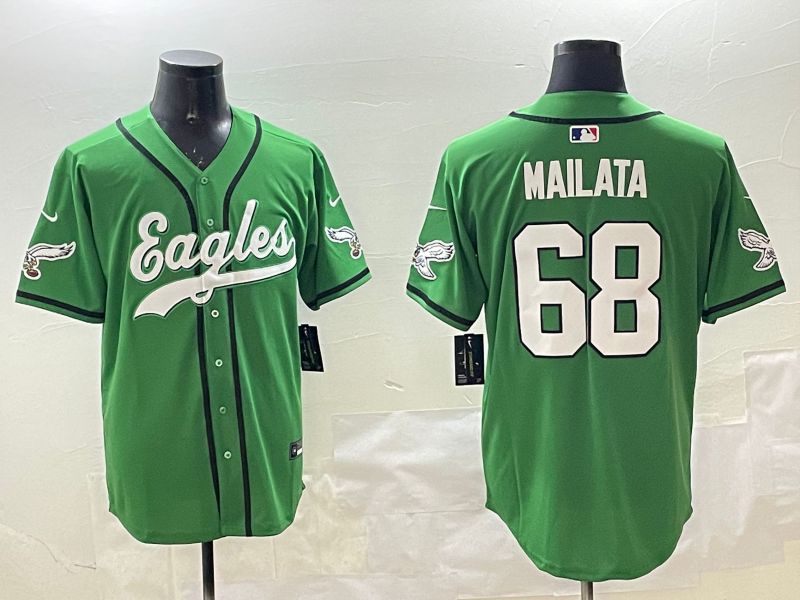 Men Philadelphia Eagles 68 Mailata Green three generations Jointly Name 2025 Nike Limited NFL Jersey style 10